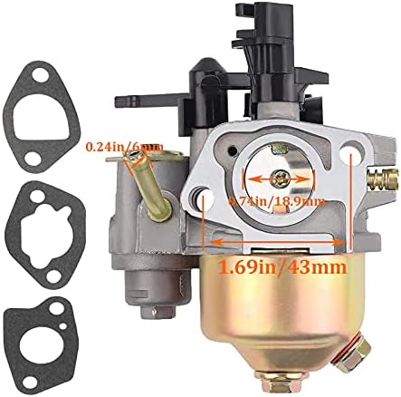 Harbor Freight 212cc Carburetor Replacement for Predator 212cc R210 6.5HP 7HP OHV Horizontal Engine - Includes Spark Plu